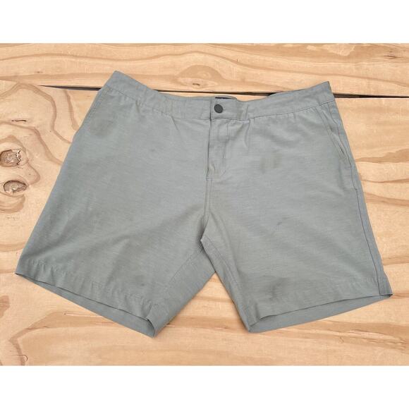 FAHERTY Brand All Day Flat Front Shorts Men’s Olive‎ Sz. 38 Beach Casual Relaxed - Picture 1 of 9